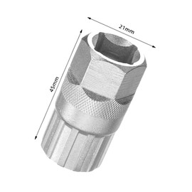 Yuiturt 2Pack of Bike Cassette Removal Tool, Freewheel Removal Tool, Cassette Tool, Steel Bike Freewheel Remover for Quick and Efficient Bicycle Maintenance, Mountain Bike Freewheel Removal (Silver)