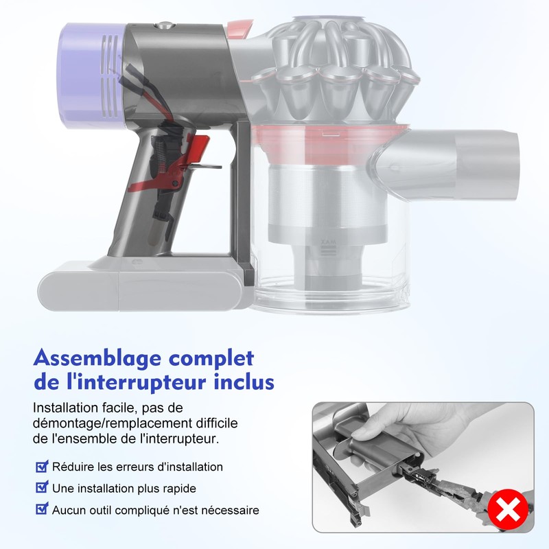 V8 Switch Mount Handle for Dyson V8 Animal Absolute Vacuum