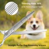 HASHIMOTO Straight Fluffer Scissors for Dog Grooming, 42 Teeth, 50%