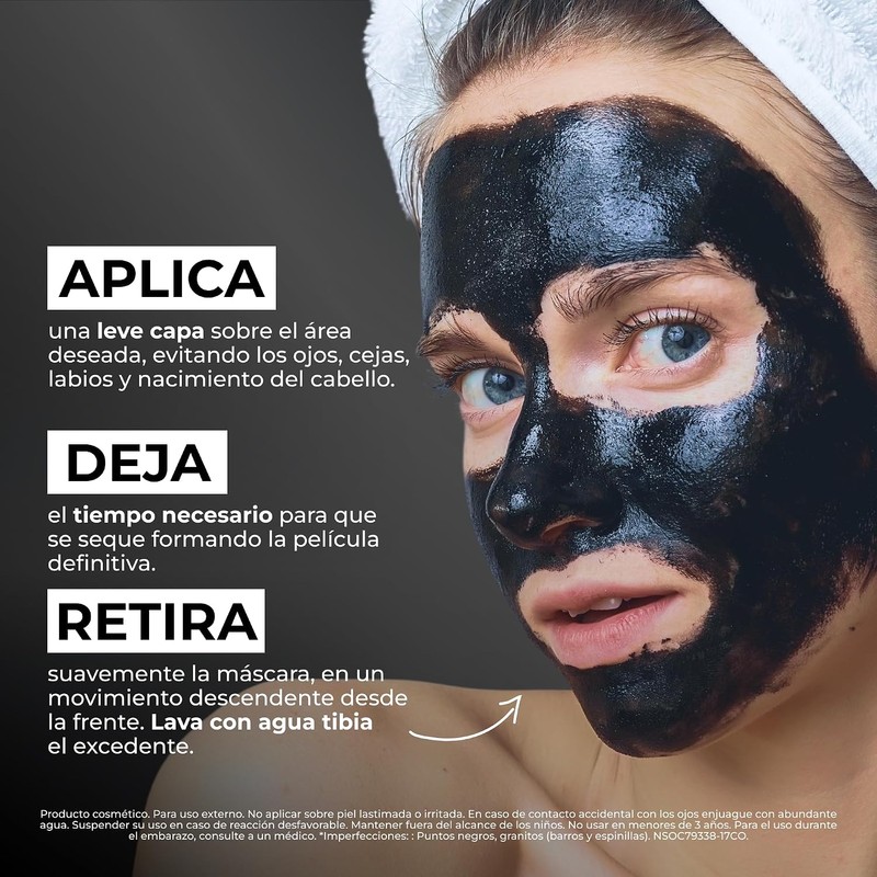 ASEPXIA Carbón Detox Mascarilla Purificante, Remueve puntos negros y exceso