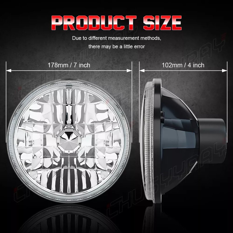CHUSYYRAY For 1967-1972 Chevy C10 7 inch Round LED Headlight