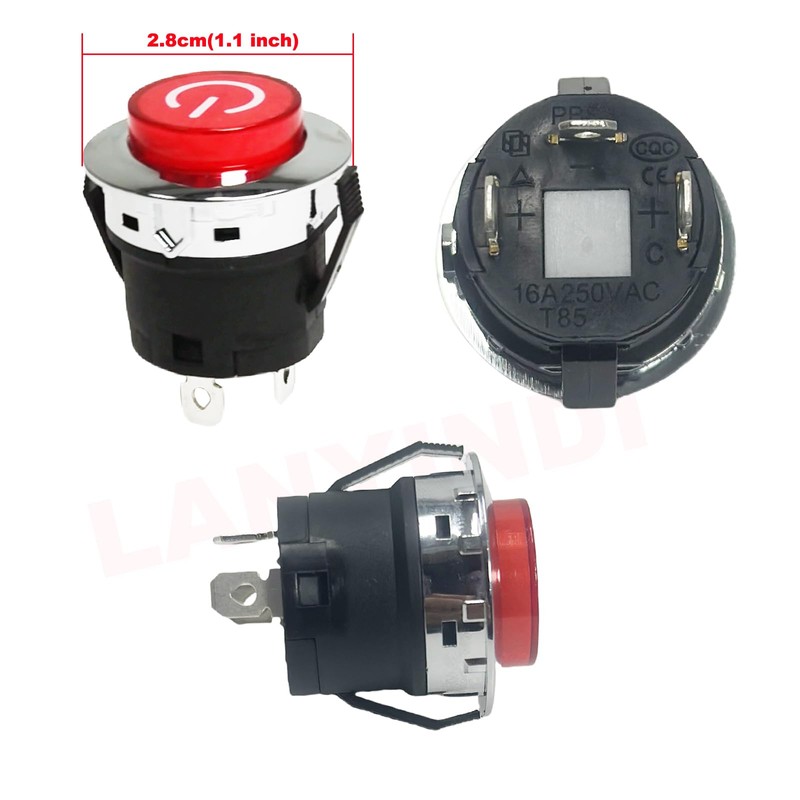 LANYINDI 2 Pcs Power Button Switch Push Start Replacement Parts