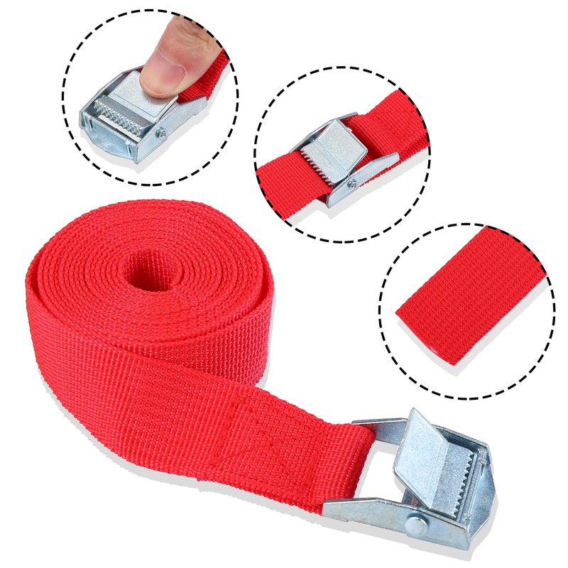 X AUTOHAUX 6pcs 6.5ft Cargo Tie Down Straps with Cam