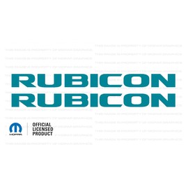 Decal Mods Rubicon Hood Graphic Decal/Sticker fits Jeep Wrangler JK (2007-2018) (Set of 2) (Turquoise/Teal) | SJ1Y3