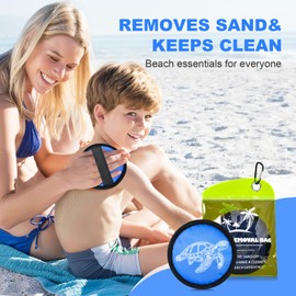 QIZHENXX Sand Remover for Beach, Sand Eraser, Sandscreen Sands Removal Bag, Free of Talc and Fragrance, Family Beach Vacation Essentials for Women, Kids & Baby, Vacation Must Haves