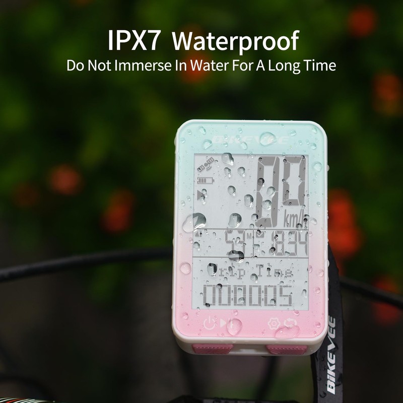 Bikevee GPS Bike Computer, 2.4" Display, IPX7, 8 Languages, 50g