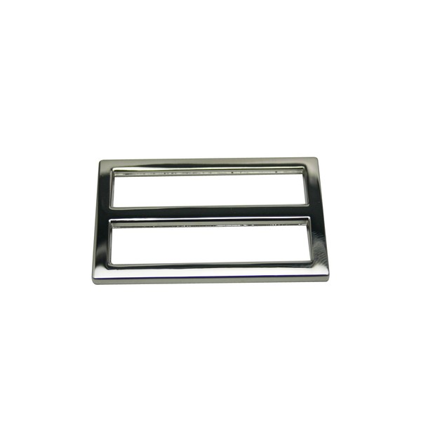 Generic Metal Silvery Rectangle Buckle with Fixed Bar 1.5" X