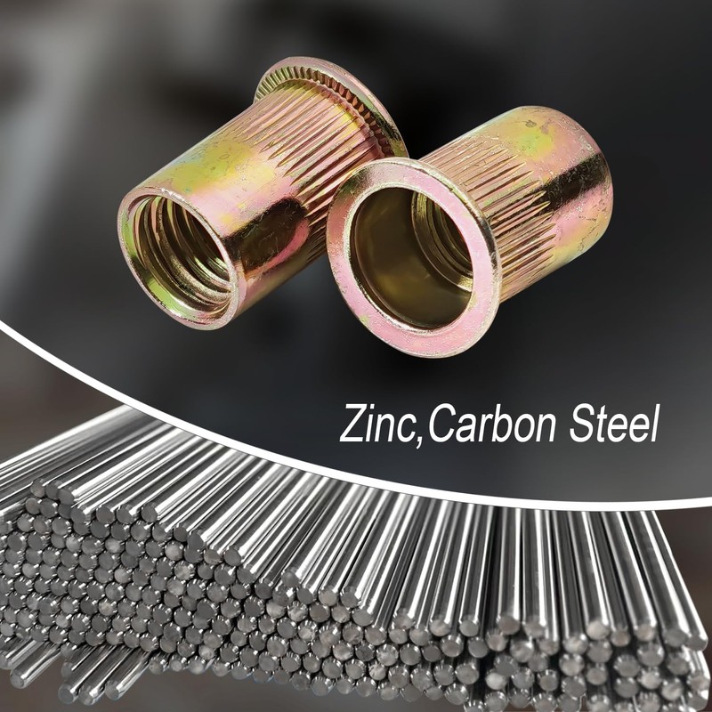 30PCS M12 Rivet Nuts Carbon Steel Zinc Plated Metric Rivets