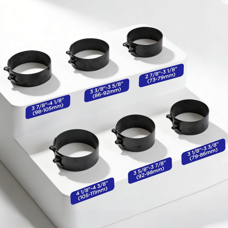 MRCARTOOL Piston Ring Compressor Tool 7Pcs with Plier,6 Rings 2-7/8"-4-5/8"