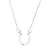 Sterling Silver Rhodium Plated Good Luck Symbol Simple Tiny Horseshoe