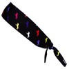 Neon Unicorn Black Elastic Tie 2.25 Inch Headband