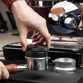 Coffee Distributor, 304 Stainless Steel Leveler, Leveler Distribution, Ground Coffee Leveler, Stainless Steel Base, for Kitchens, Offices,51mm