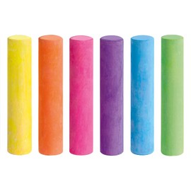 Jovi Classcolor Street Chalk, Low Dust, Very Good Colour Release, Easily Wiped Clean, Diameter 2.0 cm, Pack of 6 in a Box