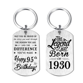 Yobent 95th Birthday Gifts for Men 1930, 95 Year Old Birthday Gift for Man Male, Happy 95th Bday Keyring Him Her, The Legend was Born in 1930