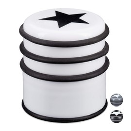 Relaxdays Door Stop Floor Stop for Windows & Heavy Doors Door Holder Star 8cm Tall White