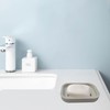 pson 4Pcs Double Layer Draining Soap Dish, Plastic Soap Holder
