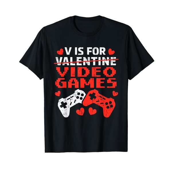 Valentines Day V Is For Video Games Controllers Teen Boy