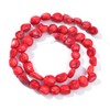 PLTbeads Red Coral Pebble Nugget Oval Free Tumbled Stone 8-10mm