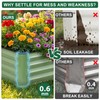 IGOHEALS 2 Pack 4x2x1 Ft Galvanized Raised Garden Bed, Green