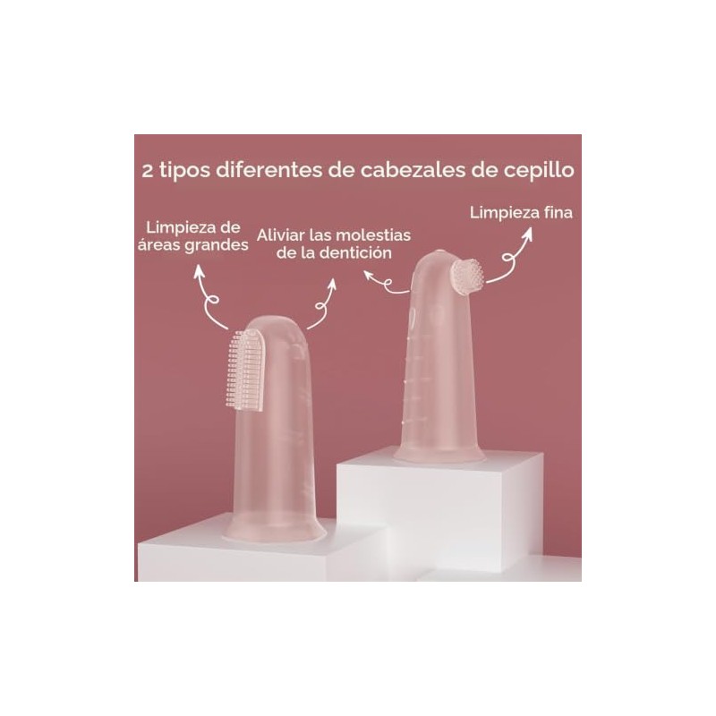 Momcozy cepillo de dientes de dedo de silicona para bebé