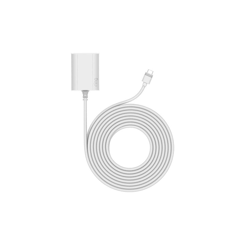 Ring スポットライトカム用 屋内/屋外兼用電源アダプター, USB-C - ホワイト
