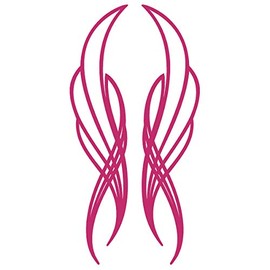 Pinstripes Decoration Laptop Car Bike Chopper Vinyl Decal Sticker (PS-05) (Hot Pink, 8 inches x 1.8 inches per Side)