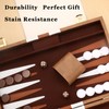 Backgammon Set - Classic Board Game with Premium Leather Case