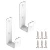 MOROBOR 2pcs PVC Coated Bed Ladder Hooks White Iron Bunk