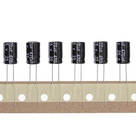 25 V 470UF Plug-In Aluminium Electrolytic Capacitor 8 x 12 8 x 12 mm Pack of 50