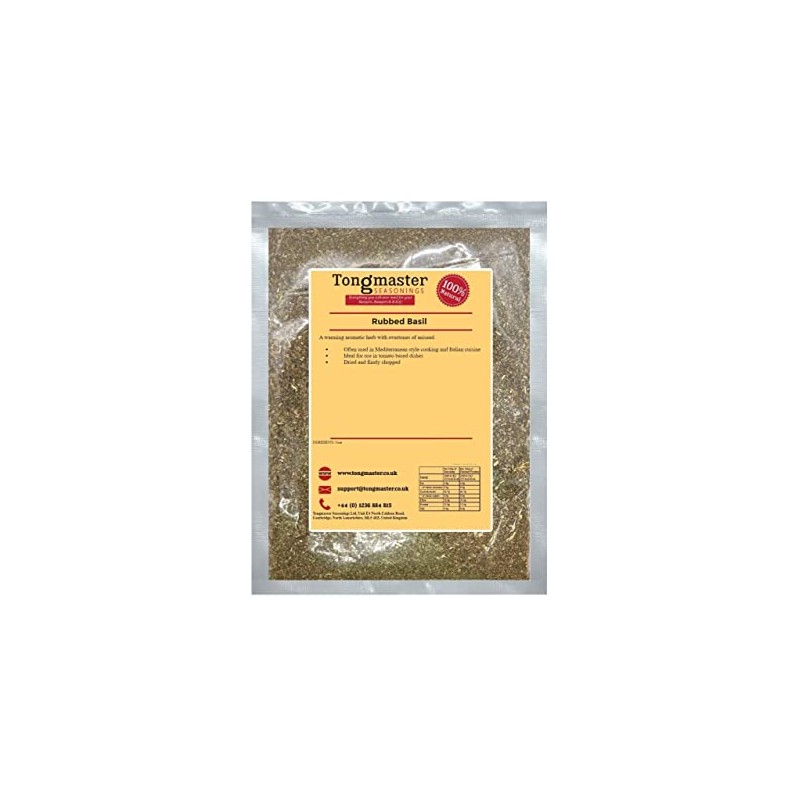 Rubbed Dried Basil Herb - Catering Shaker Jar - 100G