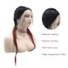 AFBeauty Copper Red Braided Wig for Women Synthetic Long Auburn