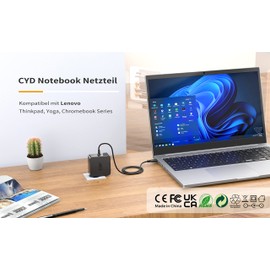 CYD 65W 20V Notebook Netzteil-Ladekabel-Ladegerät für Lenovo-Ladekabel-Laptop IdeaPad Yoga 2 11 11s 13 2 13-2191 2191-2XU 2191-33U 59370520 59370528 Flex 2 15 15D 14 10 G40 G50 0B47455 S210 U430 U530