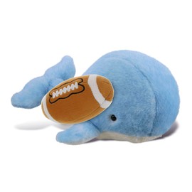DolliBu Large Blue Whale Stuffed Animal with Football Plush - Soft Huggable Whale Plush Toy, Cute Ocean Life Gift, Plush Doll Animal Toy for Kids and Adults with Name Personalization - 13 Inches