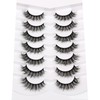 Pooplunch False Eyelashes Cat Eye Fluffy Lashes 8D Volume Thick