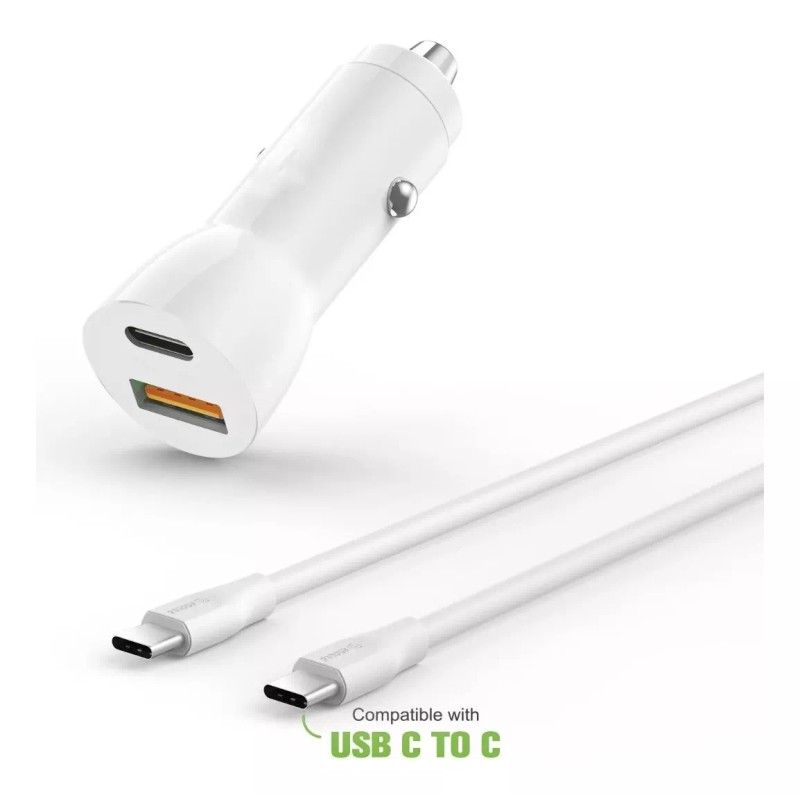 Baseus Cargador Rápido Dual Auto 17w Usb Y Tipo C