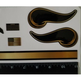 Minnesota Vikings Black and Gold  Mini  Size Football Helmet Decals