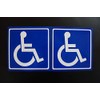 Disabled Wheelchair Sign Vinyl Decals (2 Pack) (X2 PS16)