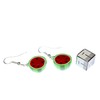 Miniblings Earrings Half Choke Halved Fruit Watermelon Cantaloupe Watermelon