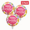 Balloons City 3 Pack Happy Birthday Mylar Balloons – 18"