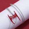 Sphers Necklace Women Red Crown Pendant Necklace