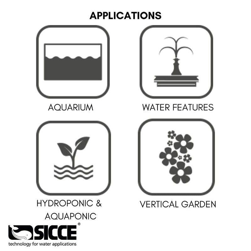 SICCE MICRA Compact Aquarium Pump, 90 GPH, for submerged use