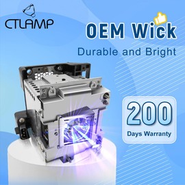 CTLAMP Original VLT-XD8000LP / 915D116O14 Projector Lamp with OEM Original Bulb with Housing Compatible with Mitsubishi PT-LW80NTU UD8350U UD8400U WD8200LU WD8200U XD8000U XD8100LU XD8100U Projector