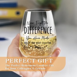 Socive Retirement Gifts for Woman Men, Funny Retirement Wine Glass Gift, Happy Retirement Party Decor, Retired Gifts Leaving Gift for Coworkers Boss Friend (Clear-Retired)