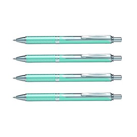Set of 4 Pentel 0.7 mm EnerGel Alloy RT Roller Ball Retractable Liquid Gel Pen bundled by Maven Gifts