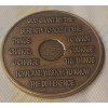 43 Year Alcoholics Anonymous AA Bronze Medallion Coin Sobriety Chip
