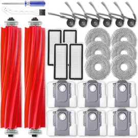 XVXUOU Replacement Accessories kit Compatible with Roborock QV 35A / QR 798 Vacuum Cleaner Robot Parts 2 Main Brush 4 HEPA Filter 6 Side Brush 6 Mop Cloth 6 Dust Bag