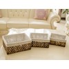 Rectangular Woven Seagrass Storage Bin with Handle,Kingwillow. (water hyacinth, Large)