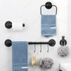 Jeasor 4-Pieces Industrial Pipe Bathroom Towel Ring Kit DIY Wall