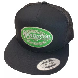 Yupoong Remington Green Patch on Trucker Hat Yupoong/YP Classic 6006 Snapback Black