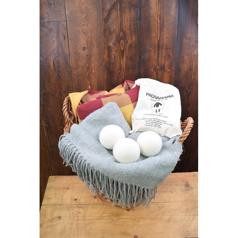 Pachamama Handmade XL Wool Tumble Dryer Balls 7cm 3 Pk